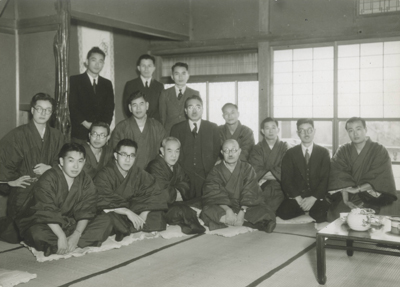 Pediatric faculty of Kyushu seminar, October, 1949. Dr. Yamazaki pictured first in front row.