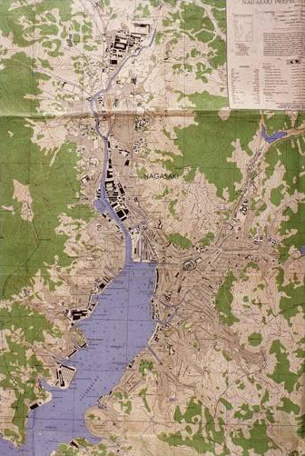 Map of Nagasaki showing the Urakami Valley.