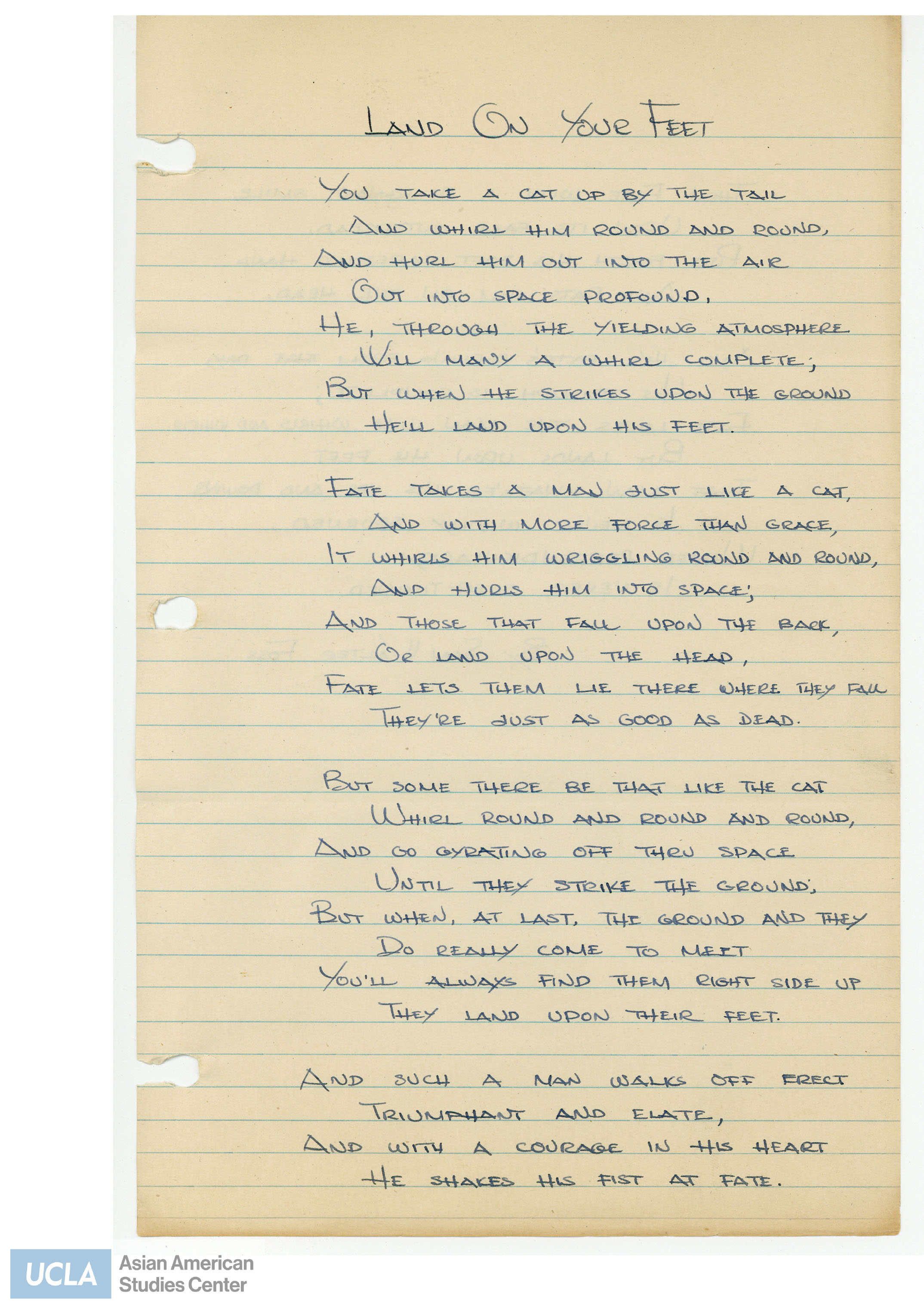 Poem by Sam Walter Foss.