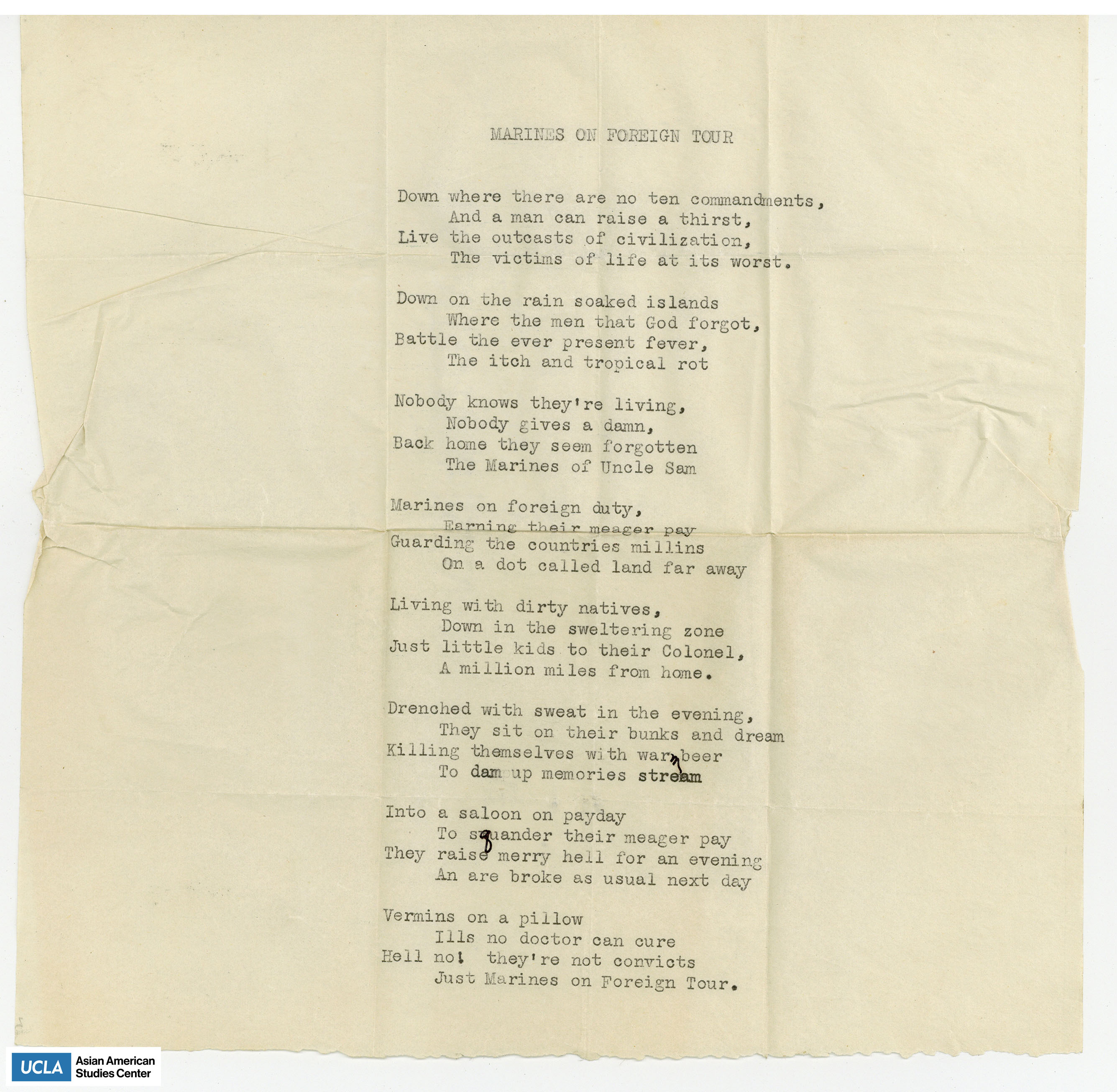Poem titled, 