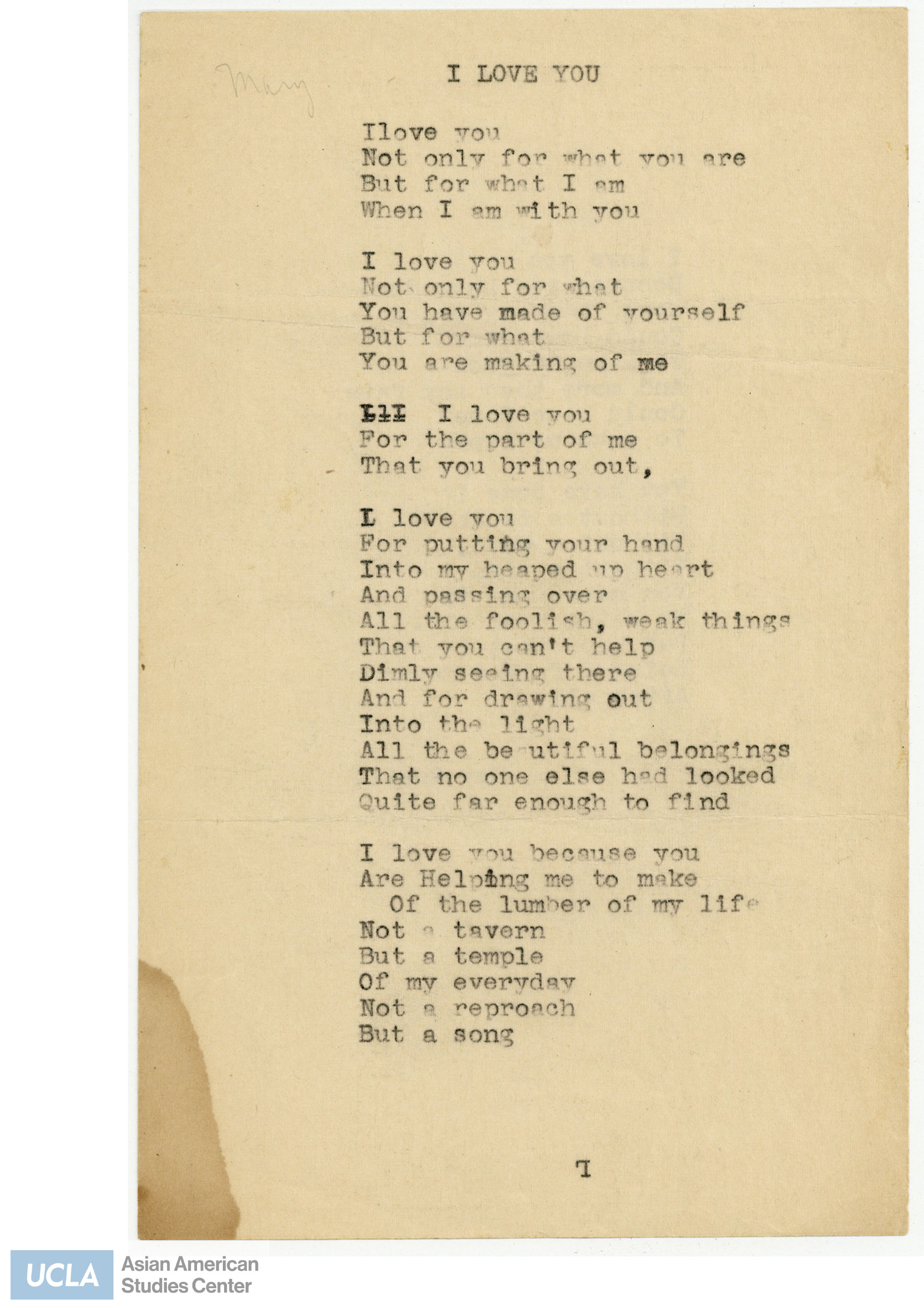 Poem titled: 