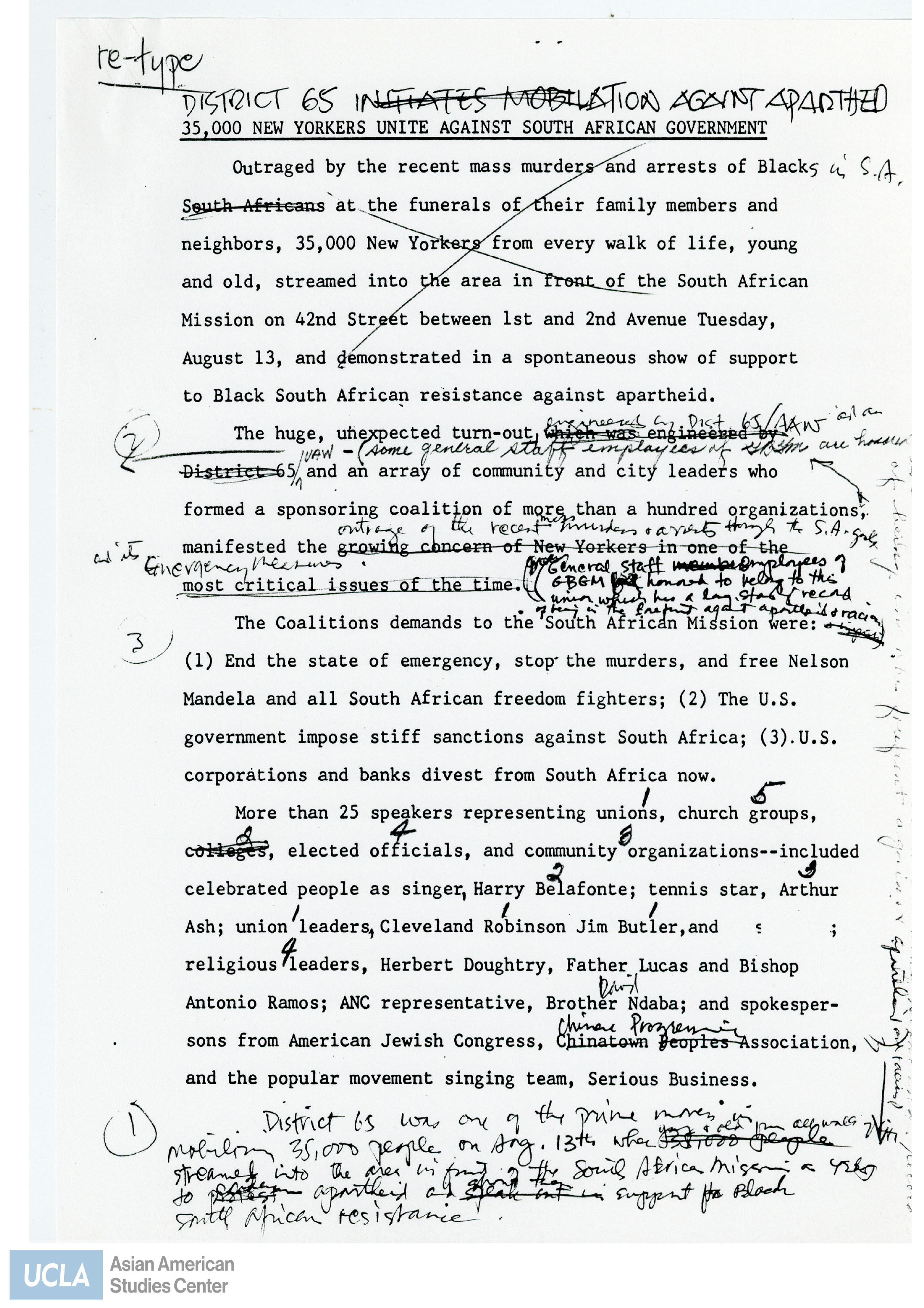Draft regarding article, 