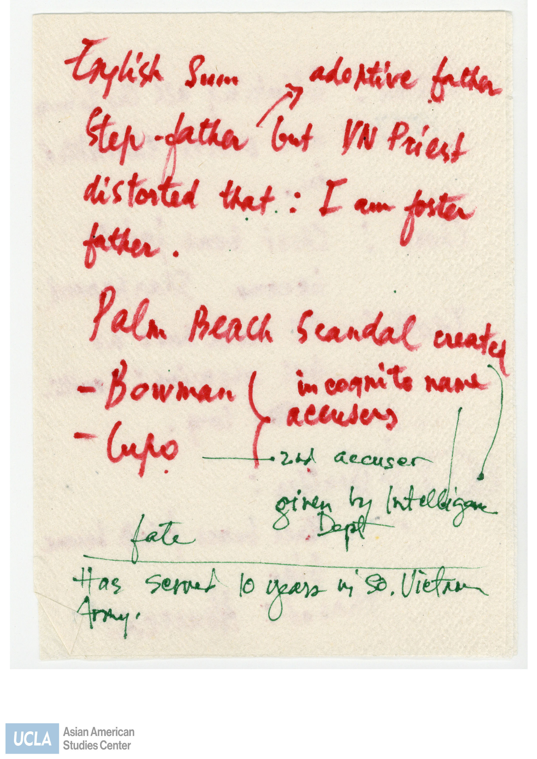 Notes regarding background information.
