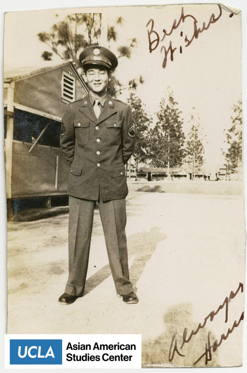 Nisei solider posing for a photograph.