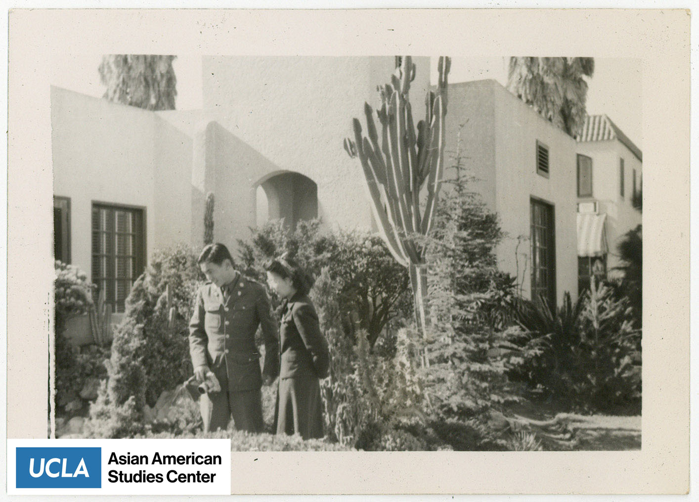 Bill and Yuri stand infront of the Nakahara home in San Pedro, California.