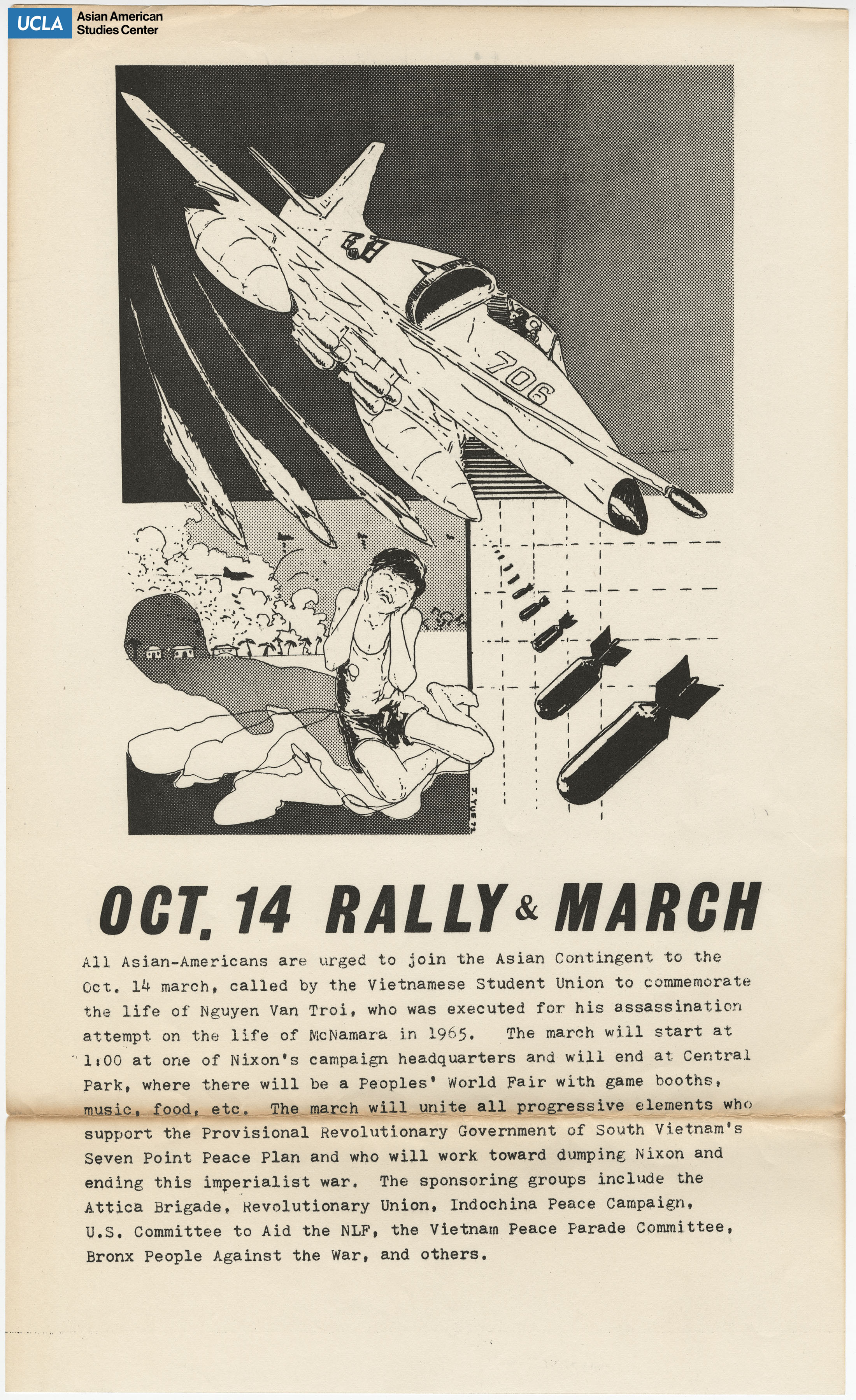 Flyer of the Asian Contingent on solidarity with the Vietnamese Student Union.
