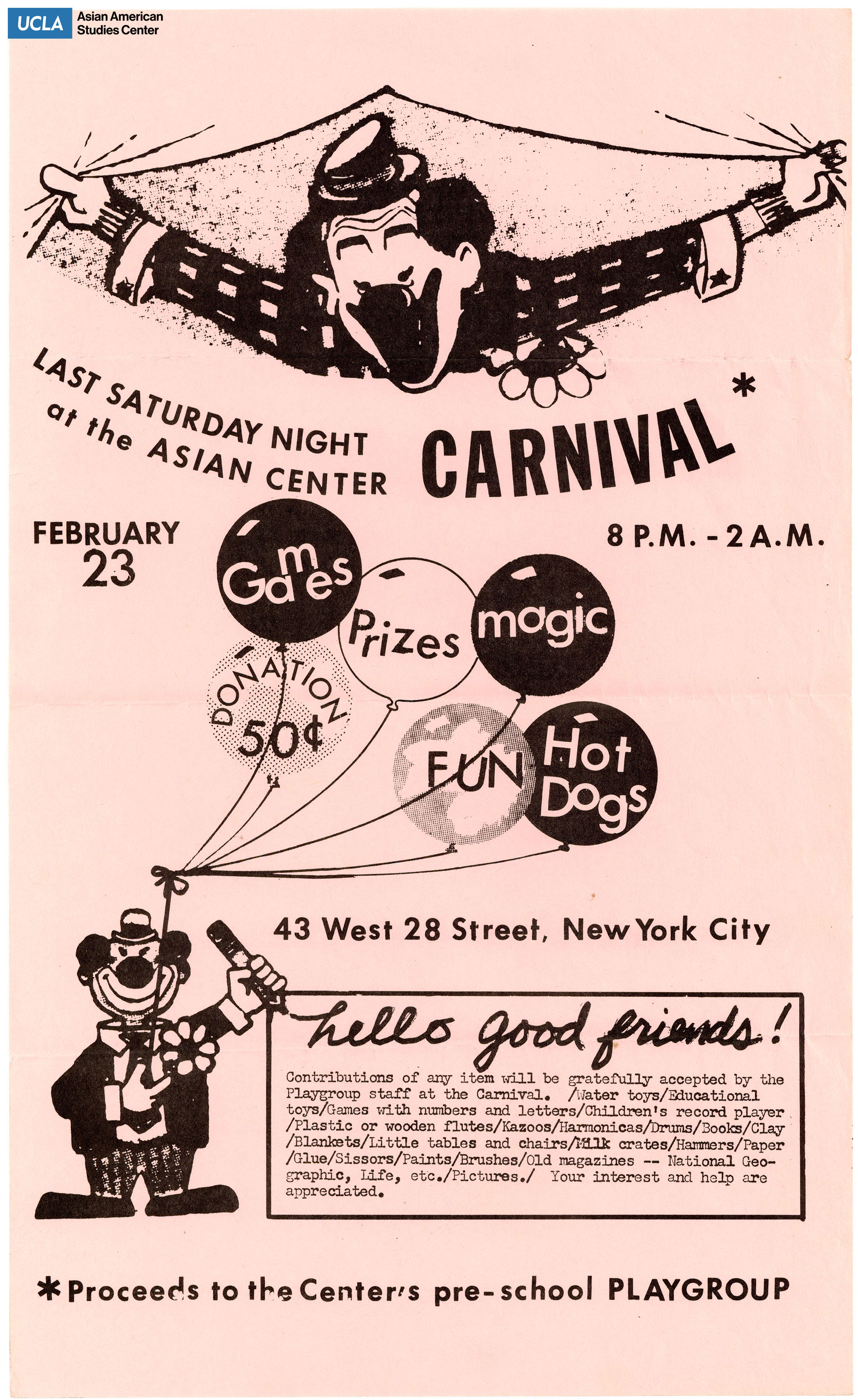 Flyer regarding an auction at the New York Asian American Center.