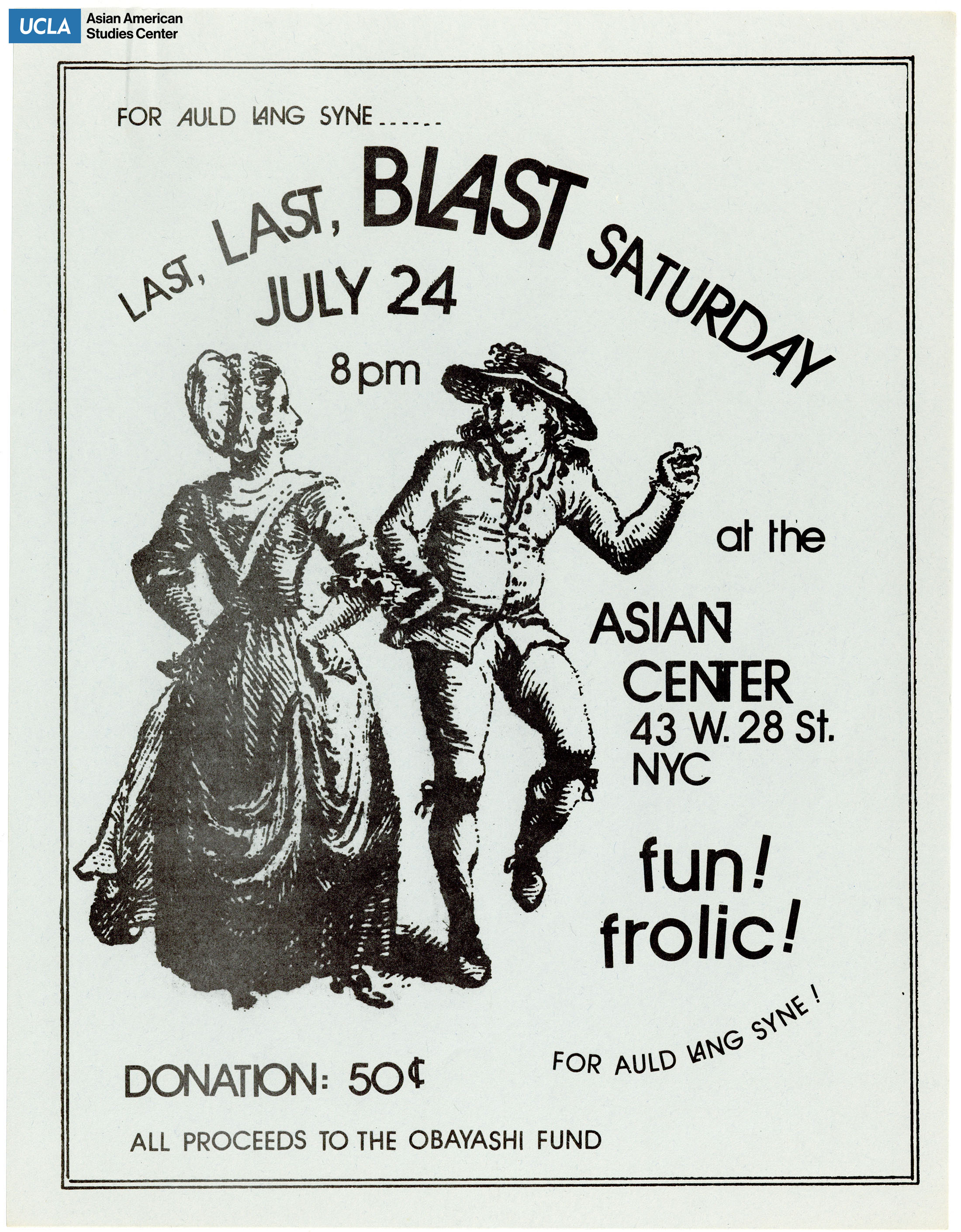 Flyer regarding celebratory event at the New York Asian American Center.