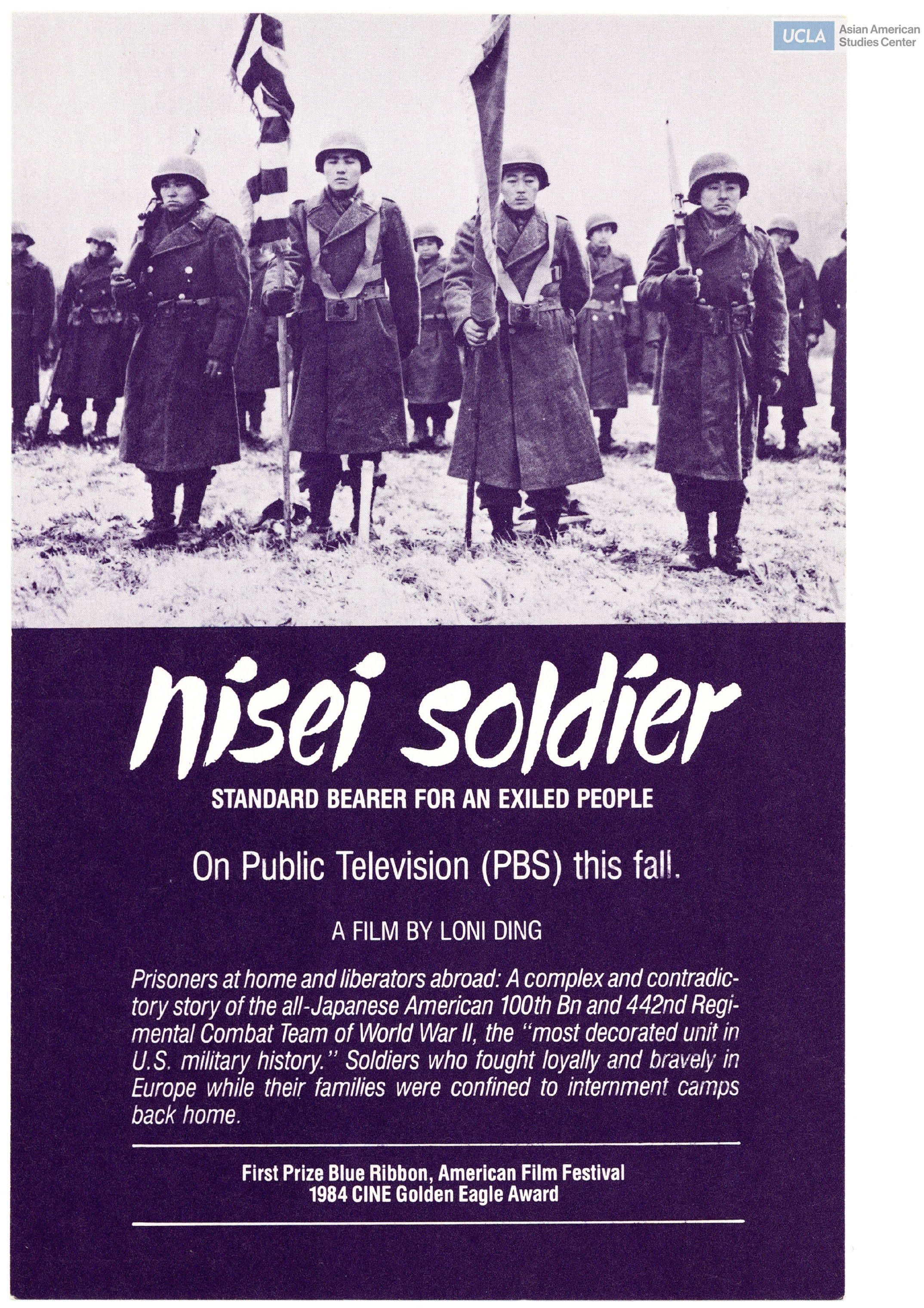 Nisei Soldier: Standard Bearer for an Exiled People by Loni Ding to be on Public Television Station.