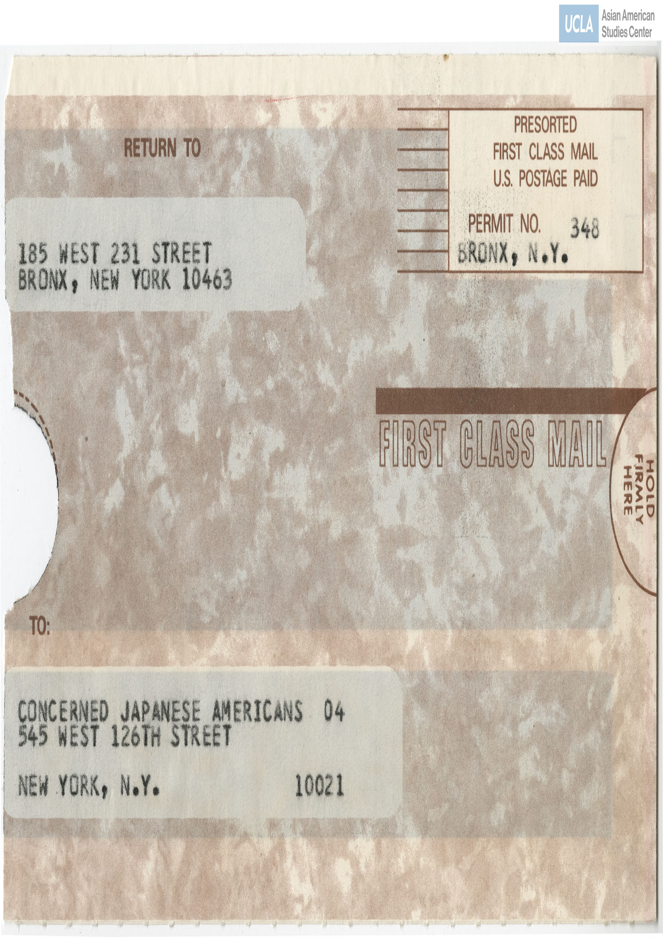 Carbon copy of interest earned from North Side Savings Bank.