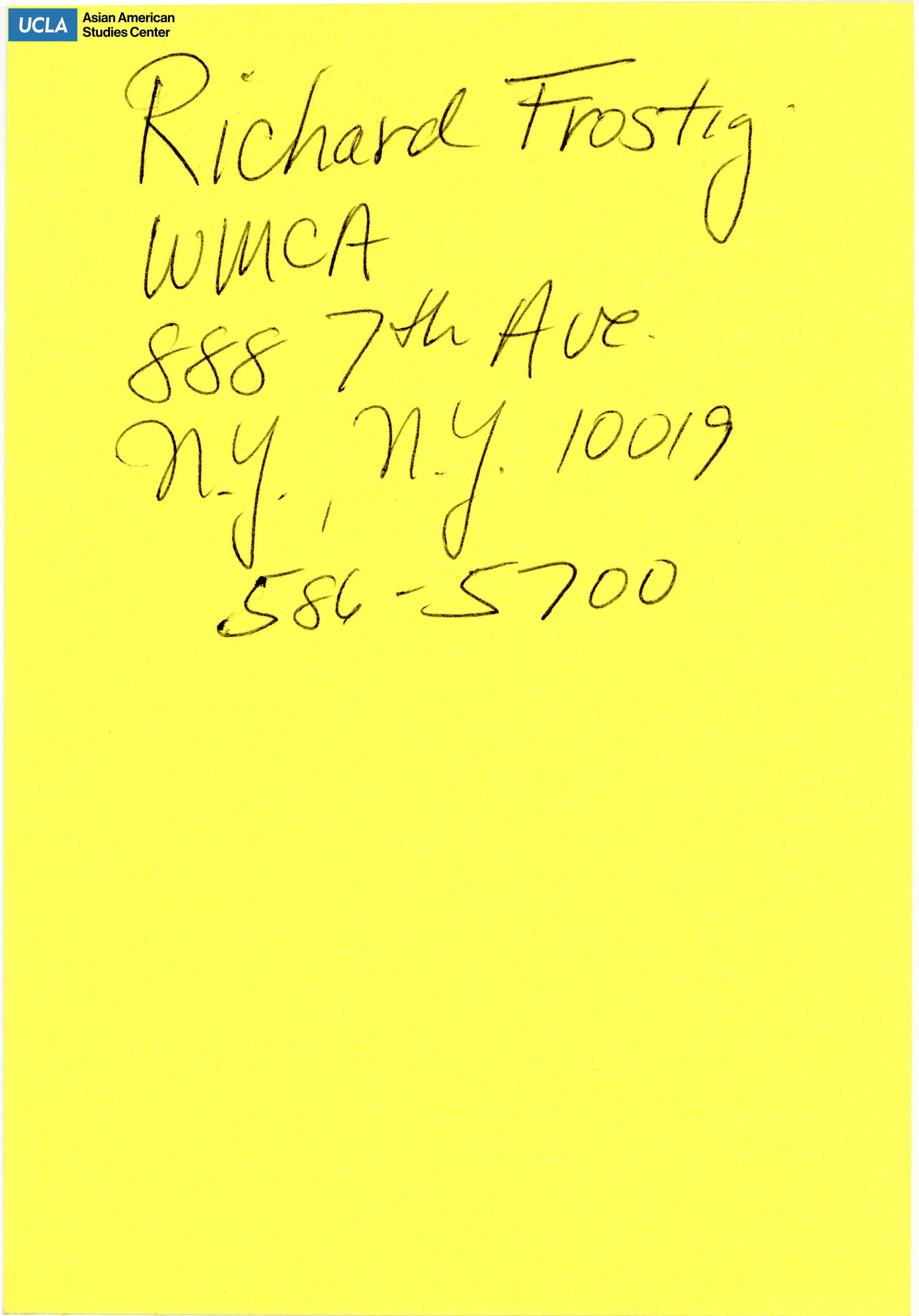 Richard Frostig of WMCA, a radio station in New York.