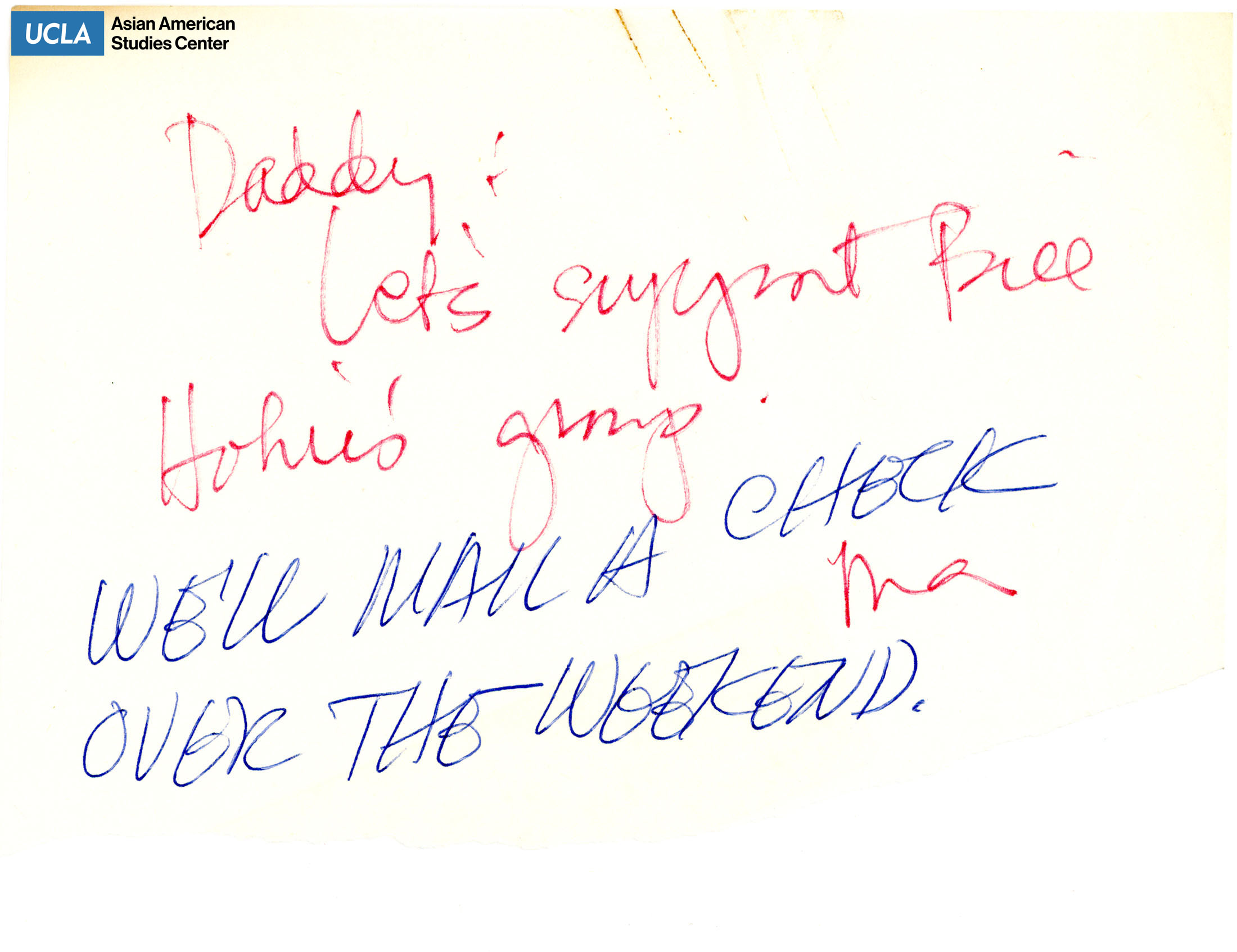 Note inscribed, 