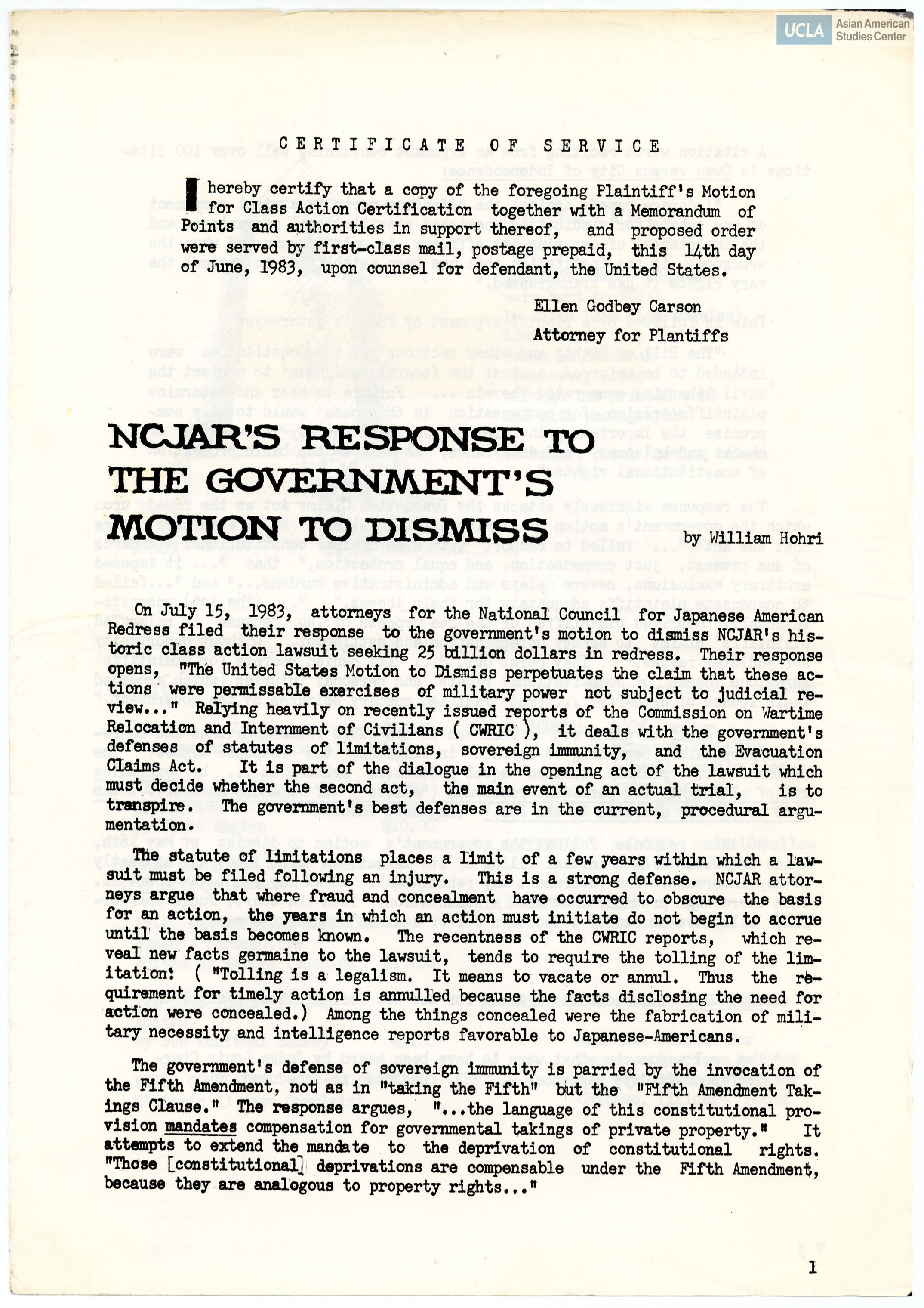 NCJAR newsletter includes titles: 