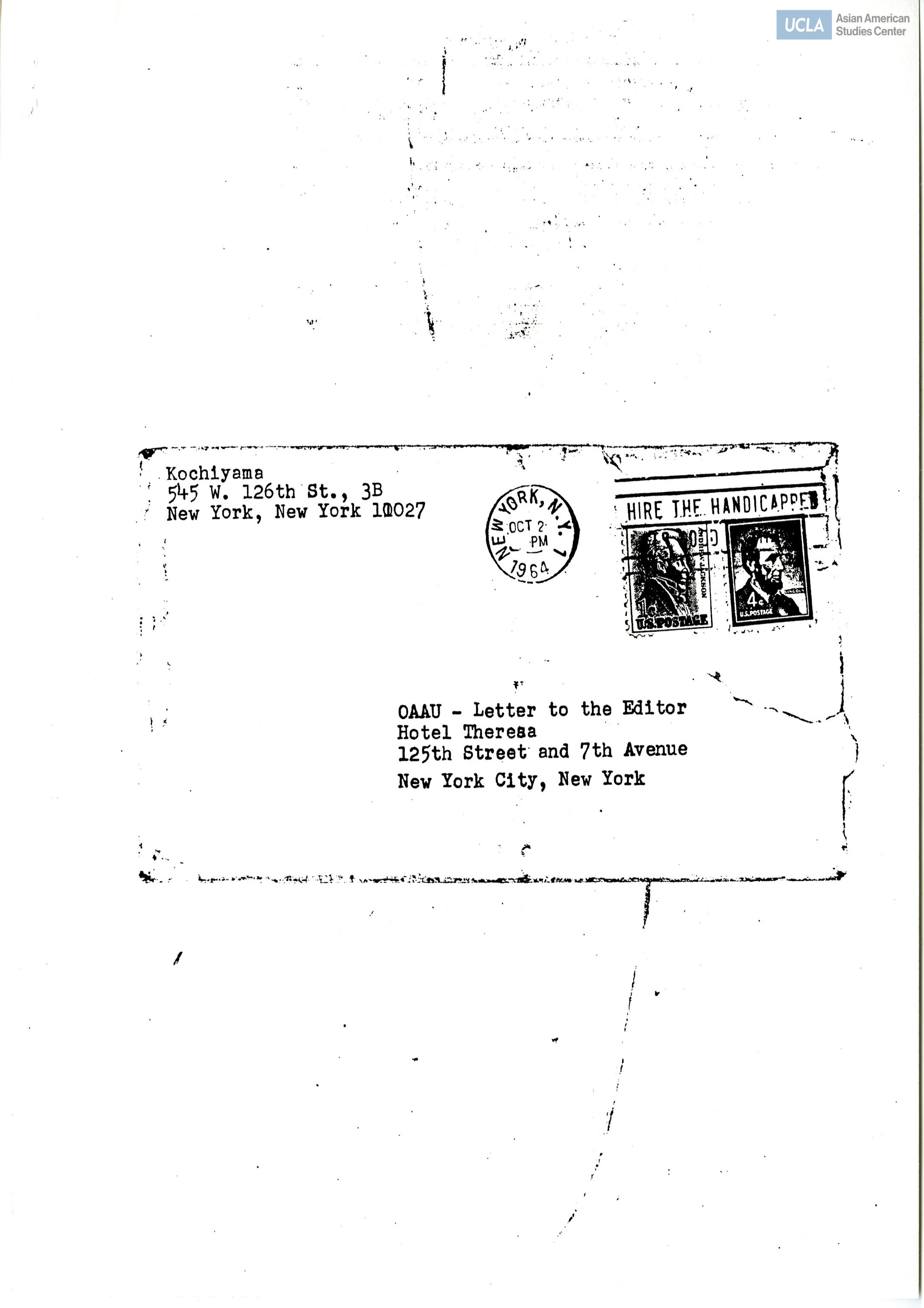 Letter addressed to the editor on the recent issue of Organization of Afro-American Unity's Blacklash.