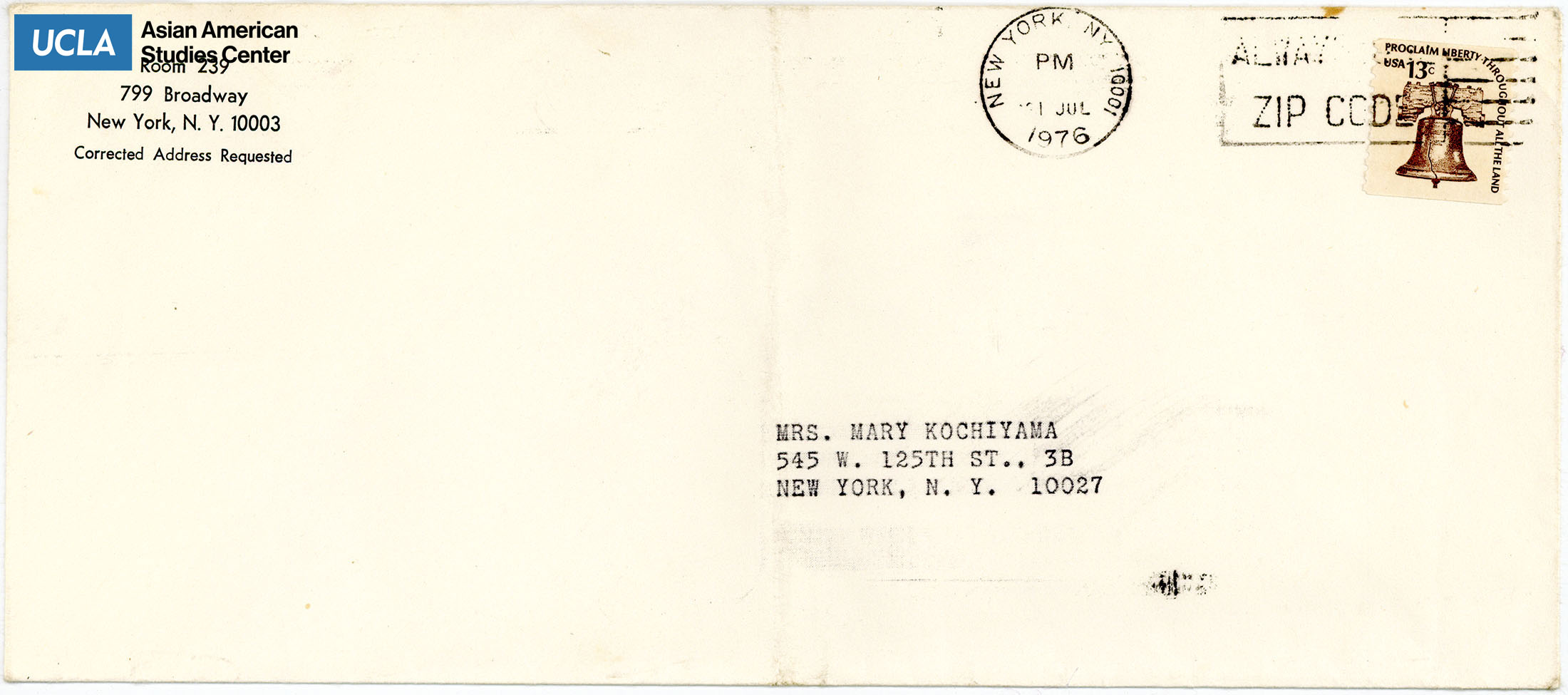 Envelope from the Rescue Committee for Haitian Refugees.