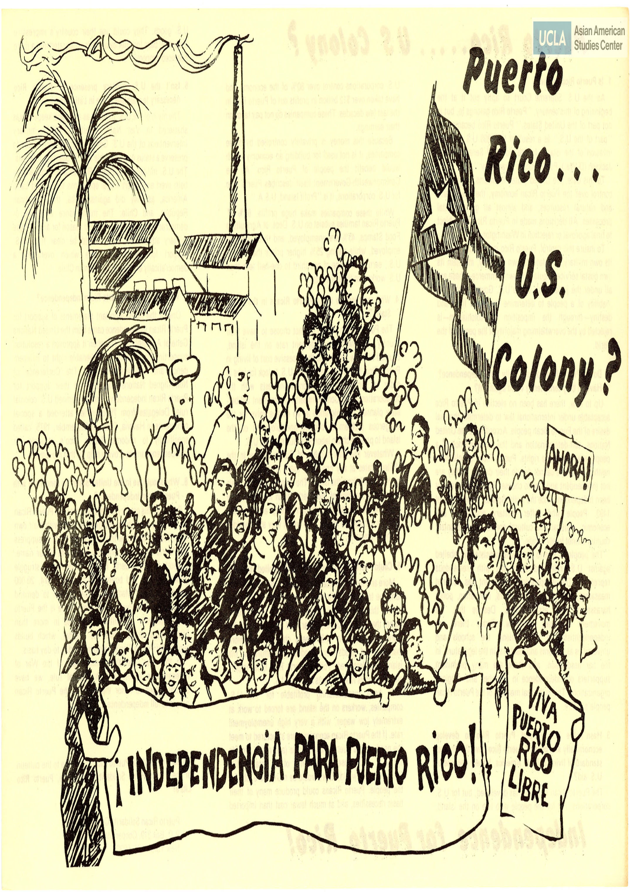 Fact sheet regarding Puerto Rico as a United States colony.
