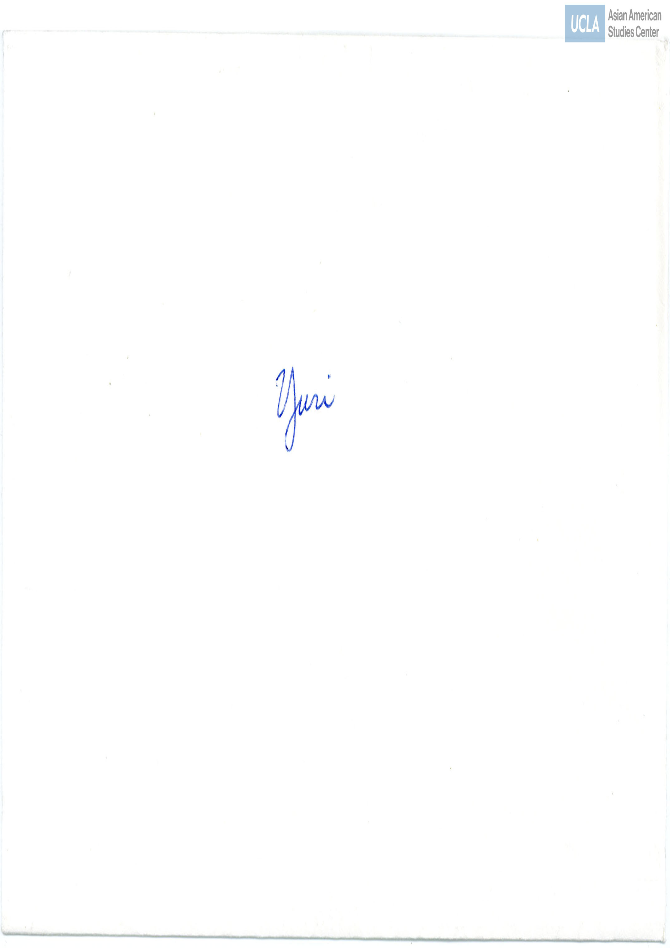 Card regarding Nelson Mandela's California visit and the Asian /Pacific Islander Contingent.
