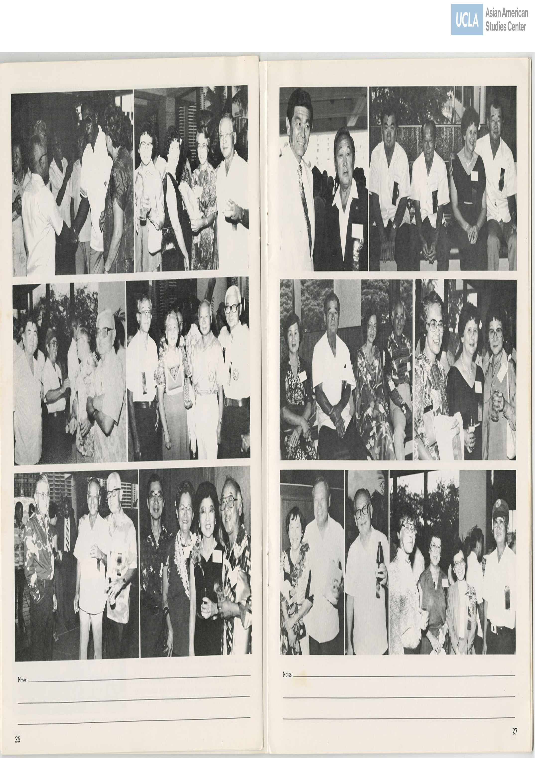 Photos of veterans and guests posing for photographs.
