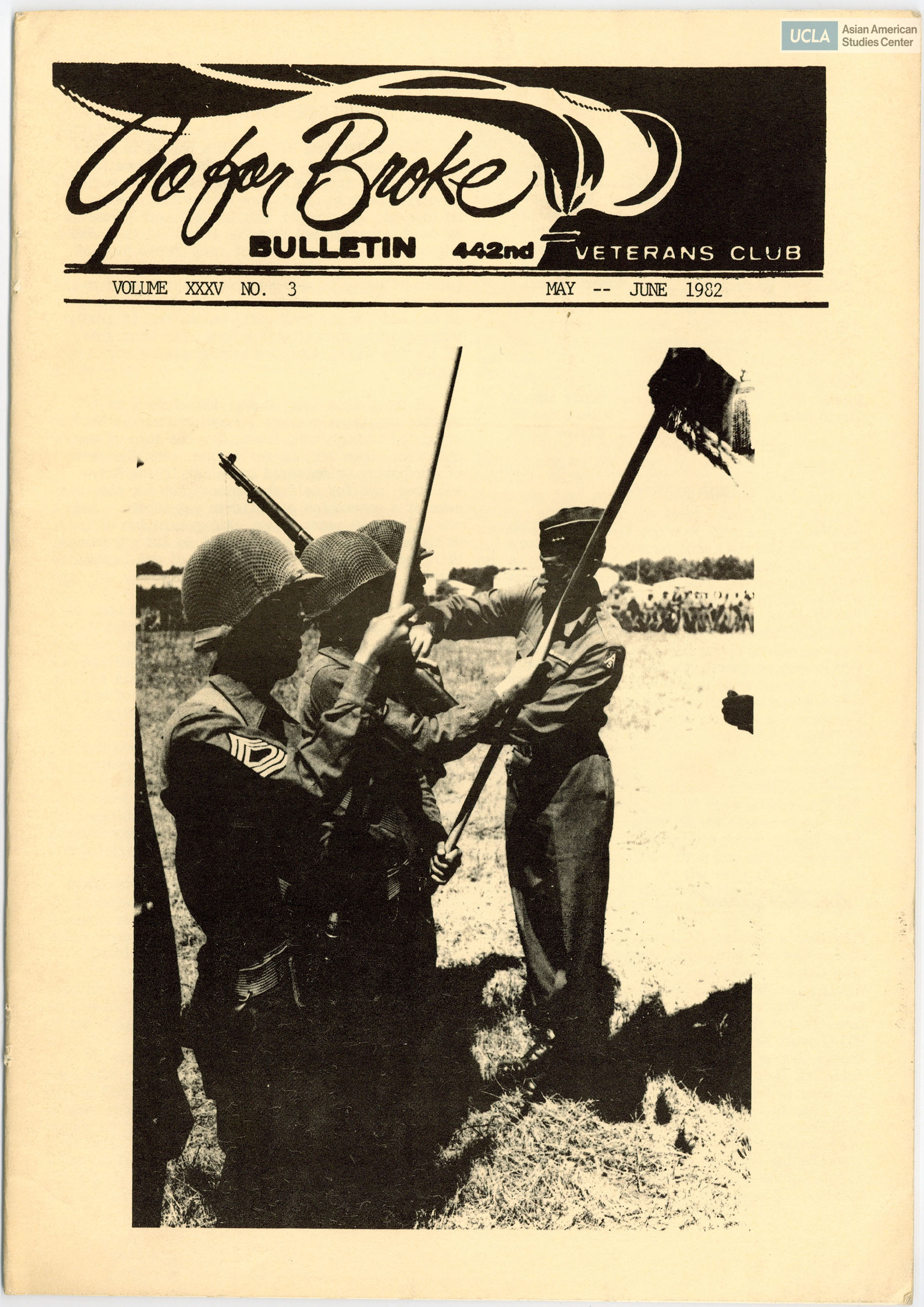 Bulletin published by 442nd Veterans Club, dedicated to Japanese Americans who served during World War II.