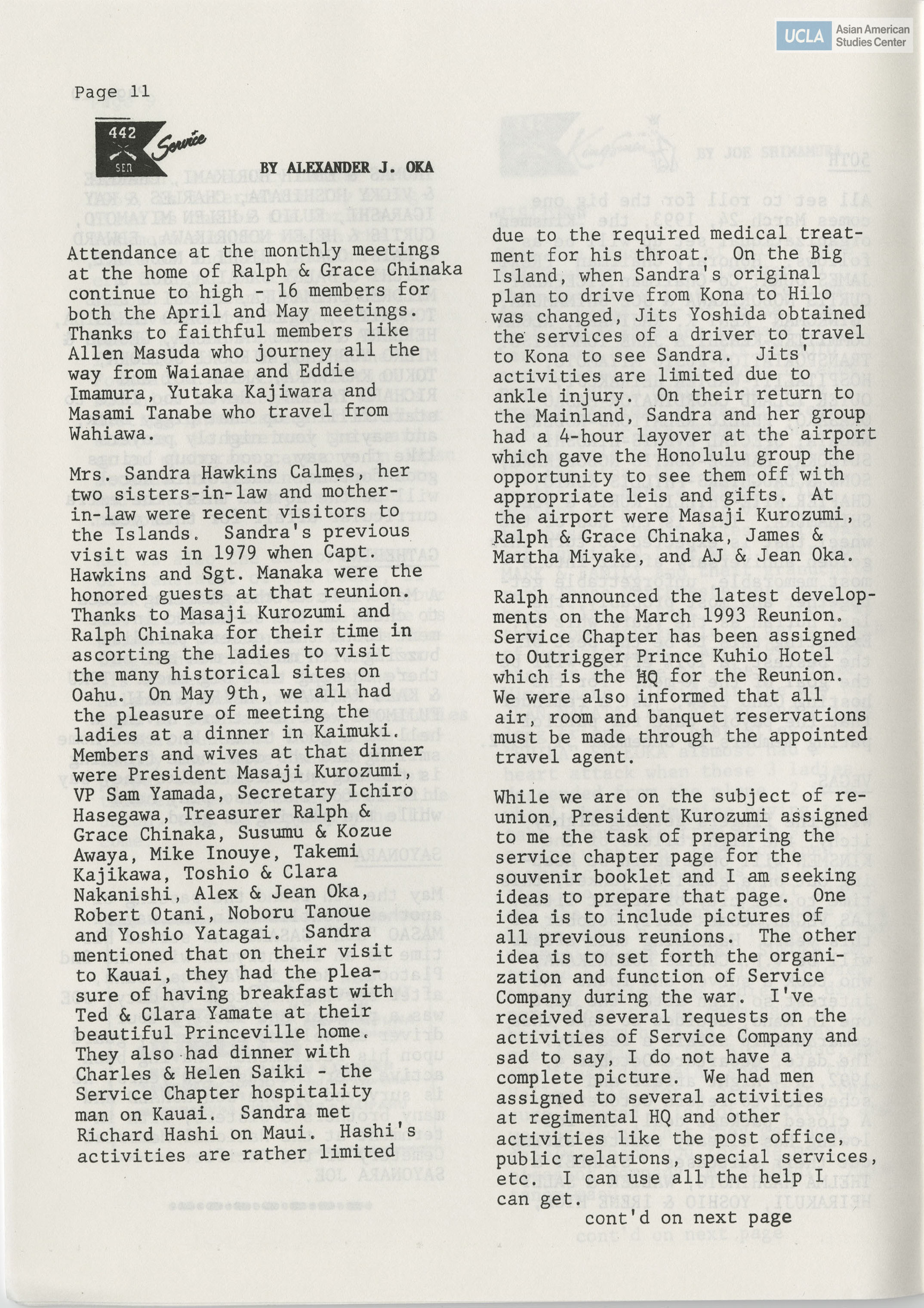 Bulletin contains writings from reporters.