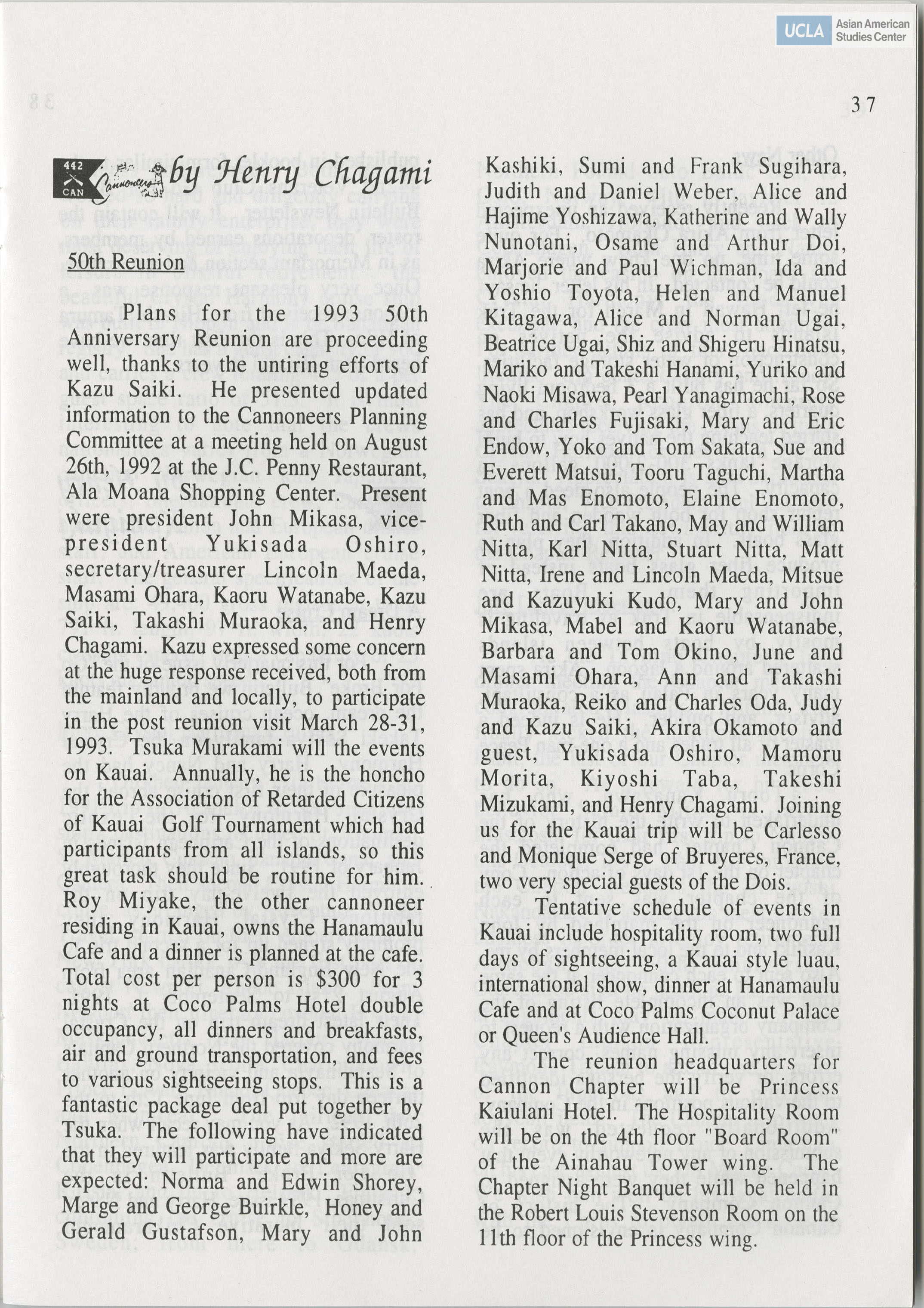 Go for Broke Bulletin of the 442nd Veterans Club. Includes Medics and Service reports.