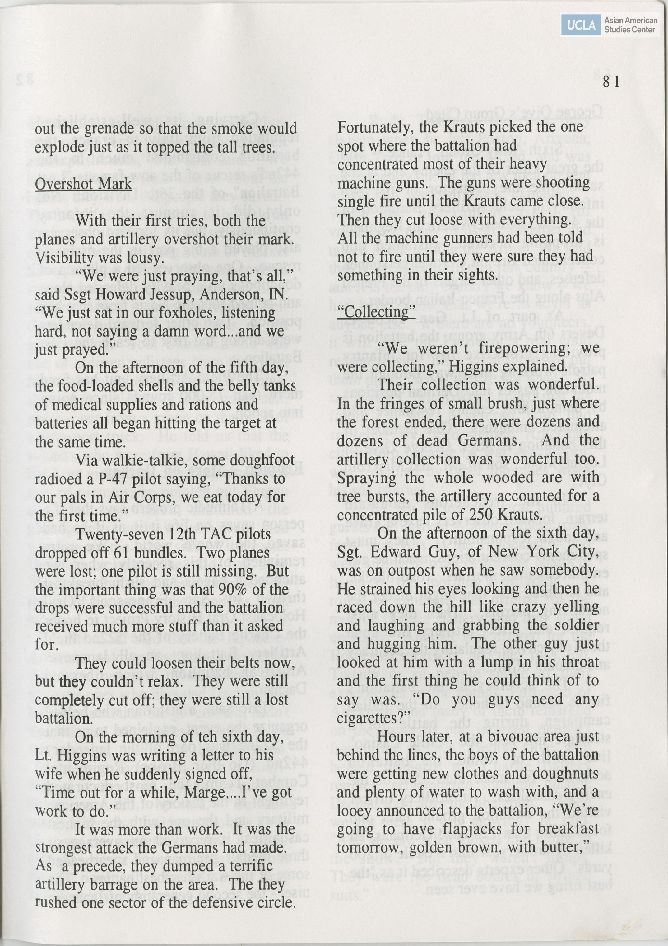 Go for Broke Bulletin of the 442nd Veterans Club. Includes a reunion and reports.