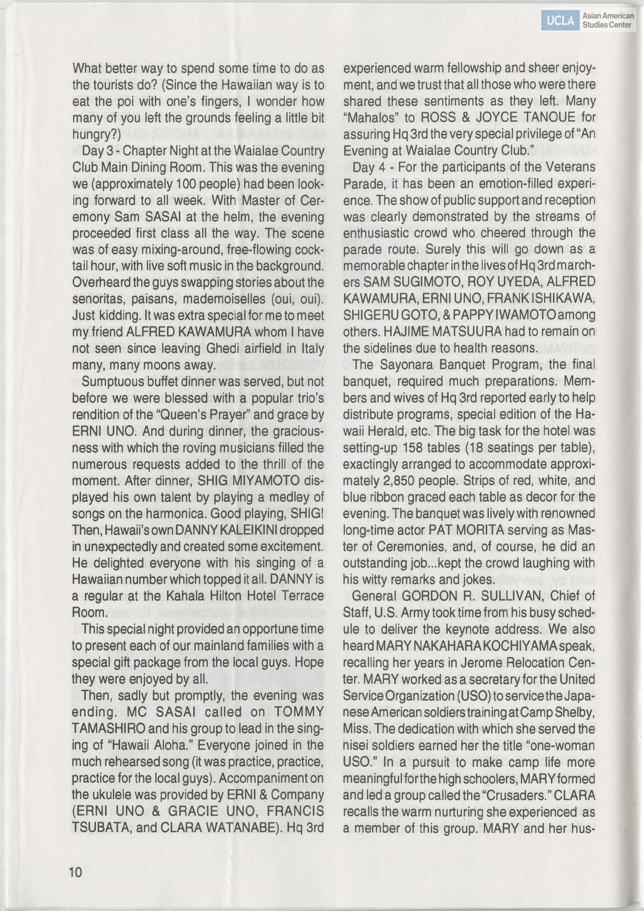 Go for Broke Bulletin of the 442nd Veterans Club. Includes reports and an exhibition by the Nakamura family.