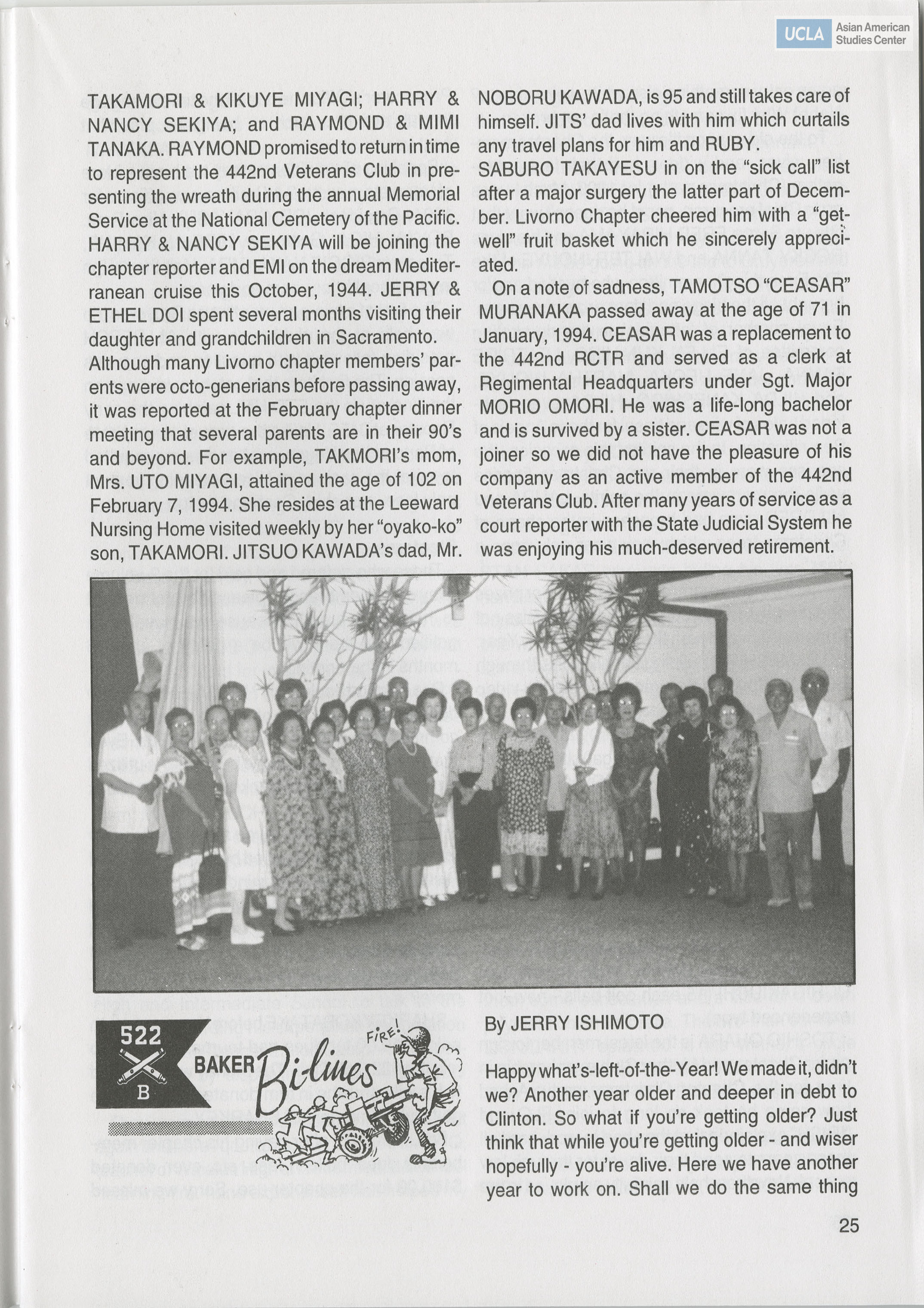 Go for Broke Bulletin of the 442nd Veterans Club. Includes 