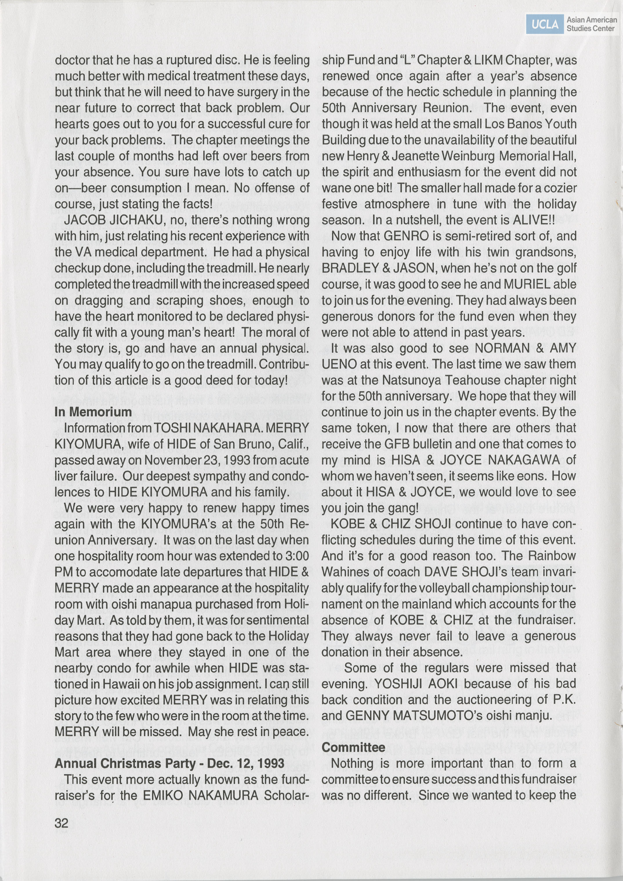 Go for Broke Bulletin of the 442nd Veterans Club. Includes 