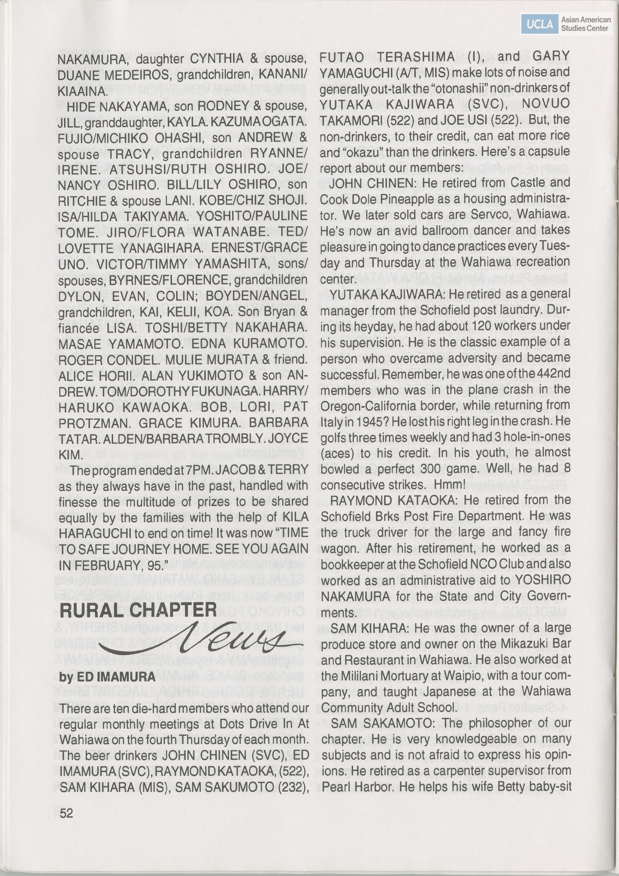 Go for Broke Bulletin of the 442nd Veterans Club. Includes 