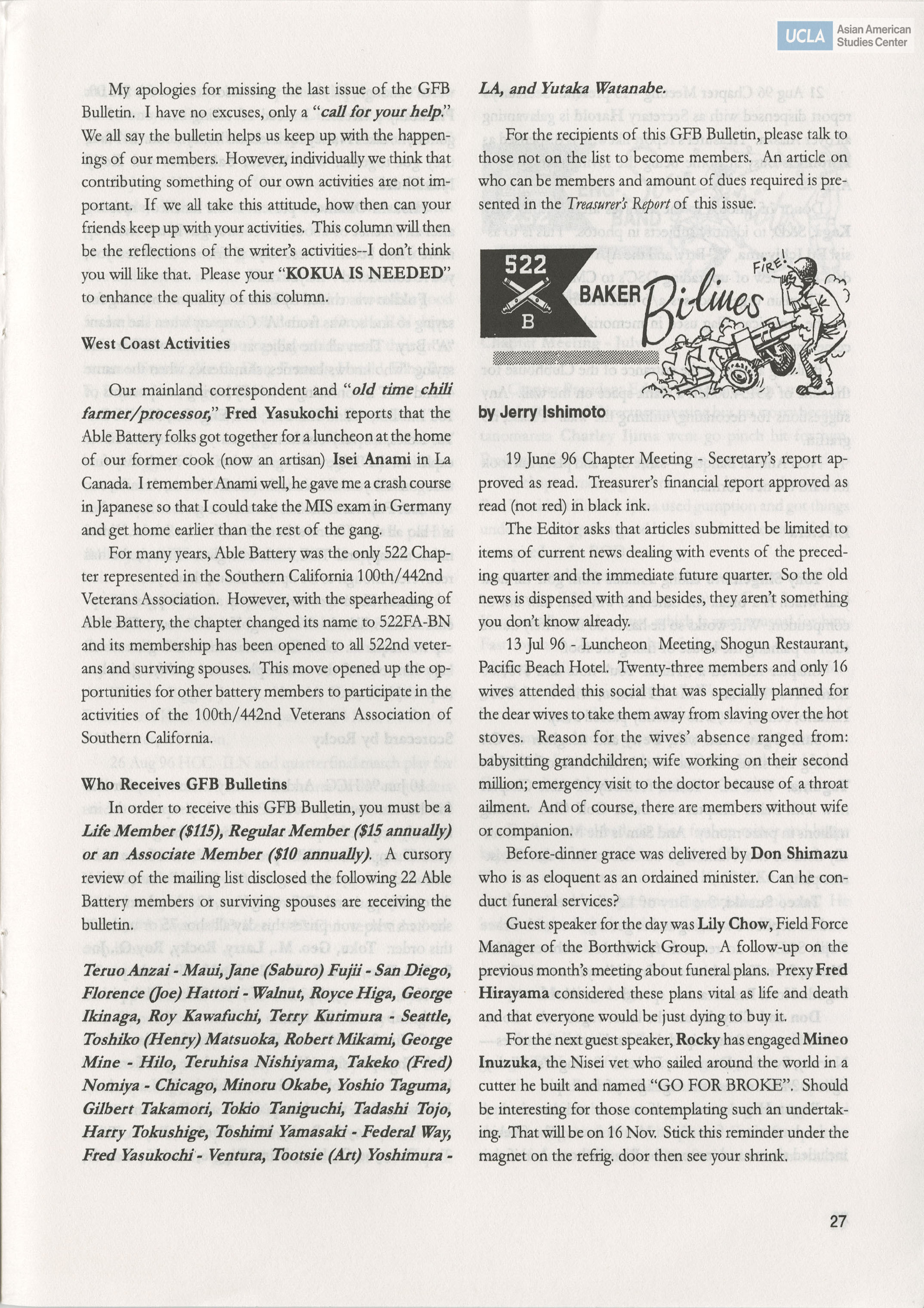 Bulletin title includes: 