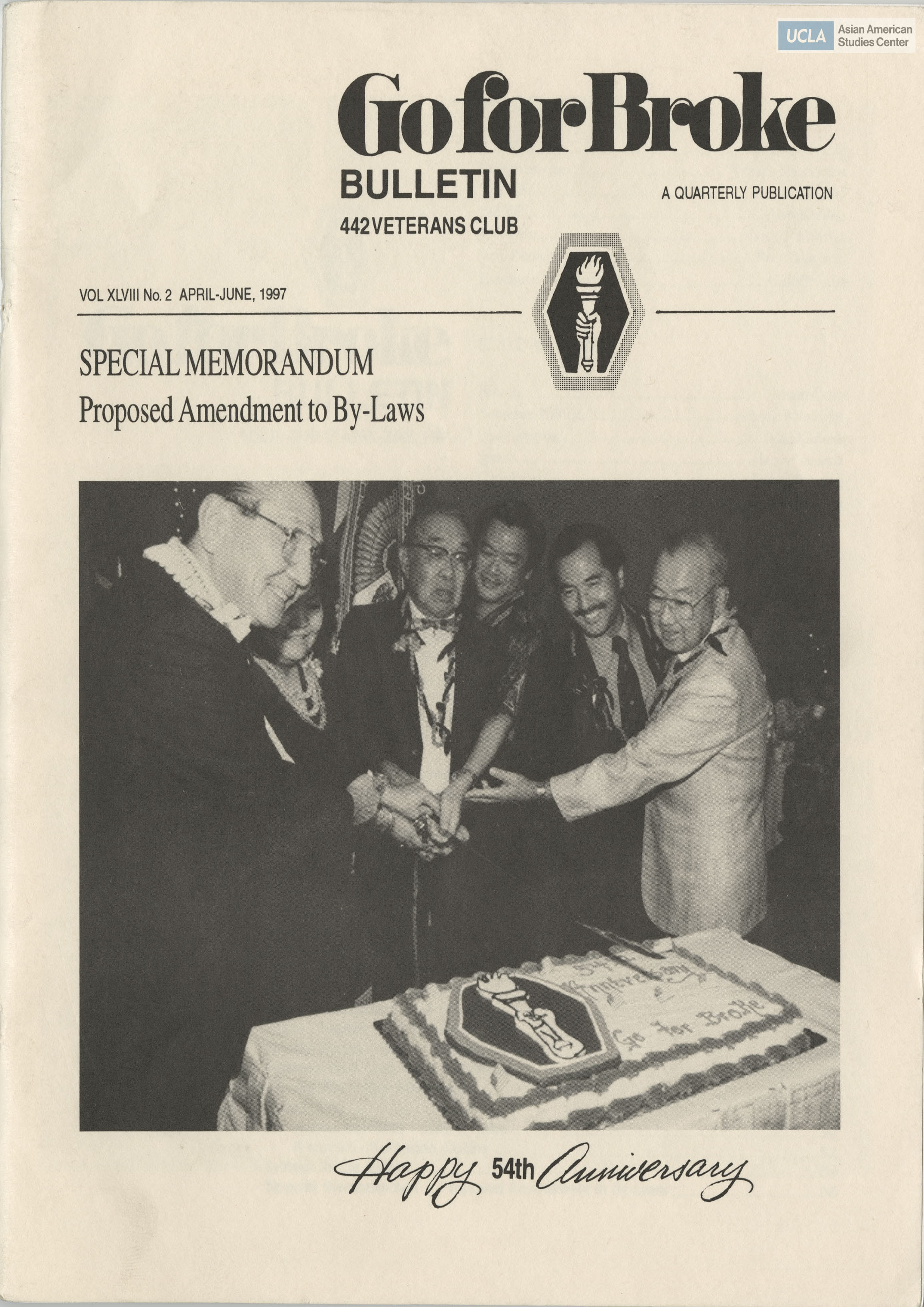 The 54th anniversary bulletin cover title includes: 