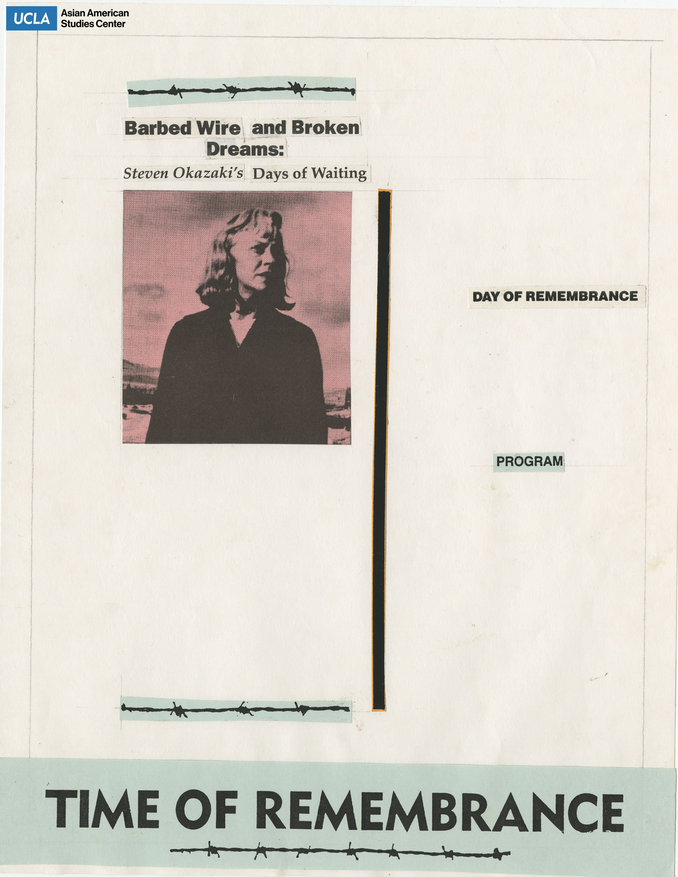 Draft flyer for Day of Remembrance.