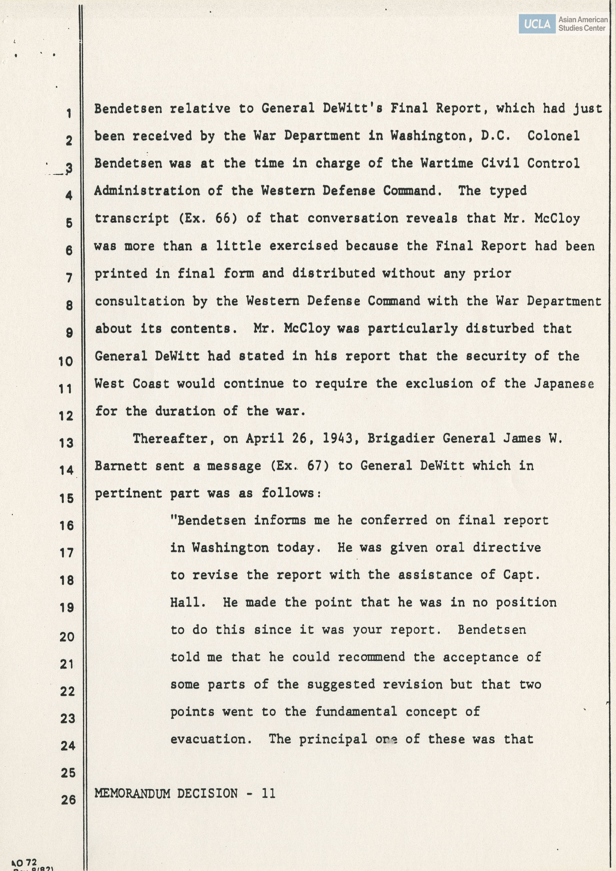 Gordon Hirabayashi's petition for Writ of Error coram nobis.