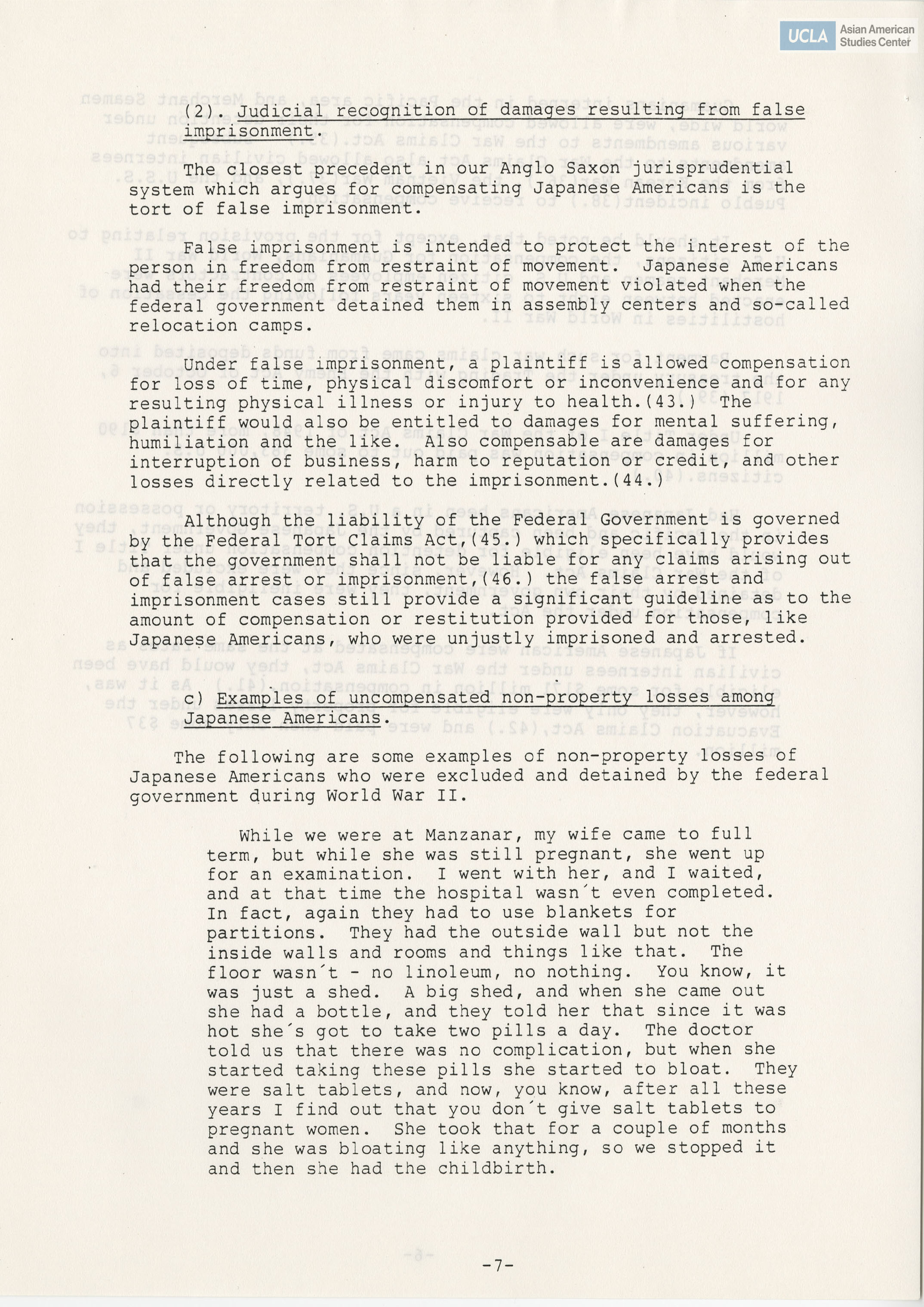 Written testimony of George Tim Gojio in support of bill H.R. 442.