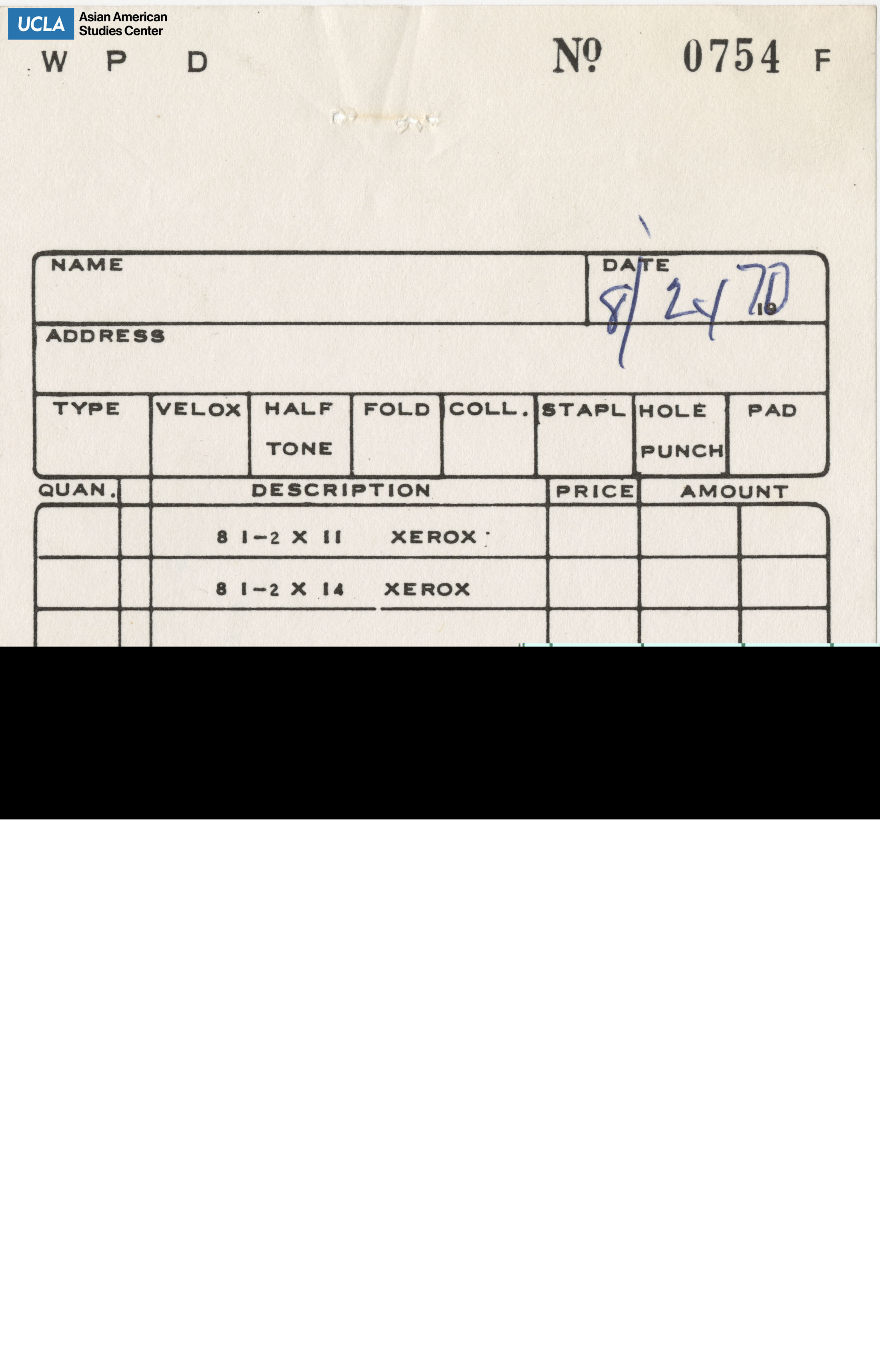 Receipt written on August 21, 1970 which amounts to $5.30.