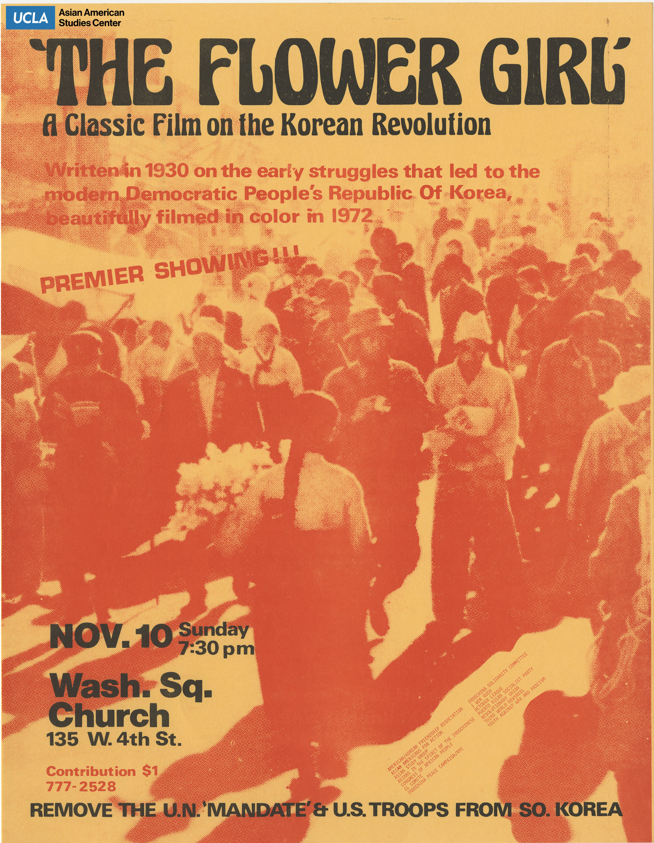 Flyer regarding a film screening of 