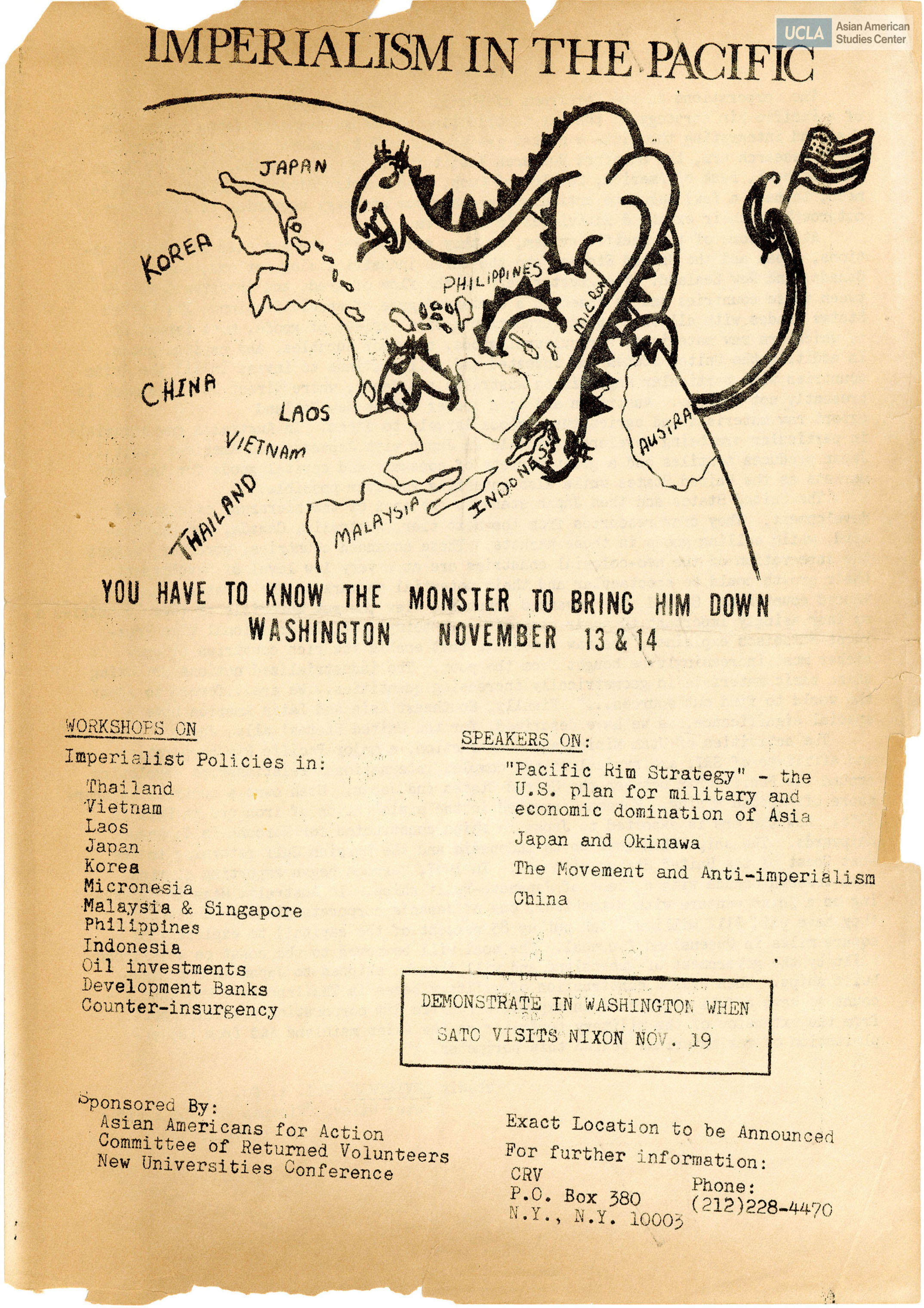 Flyer regarding the imperialism in the pacific.