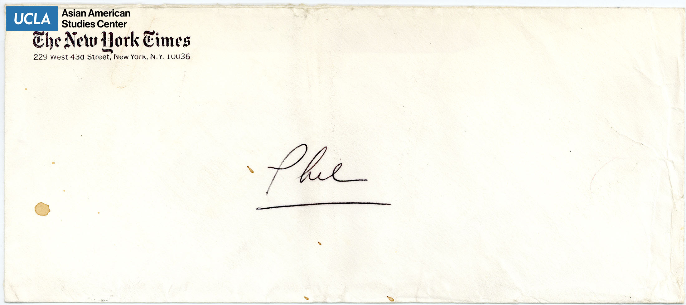 Enveope Addressed to Phil.