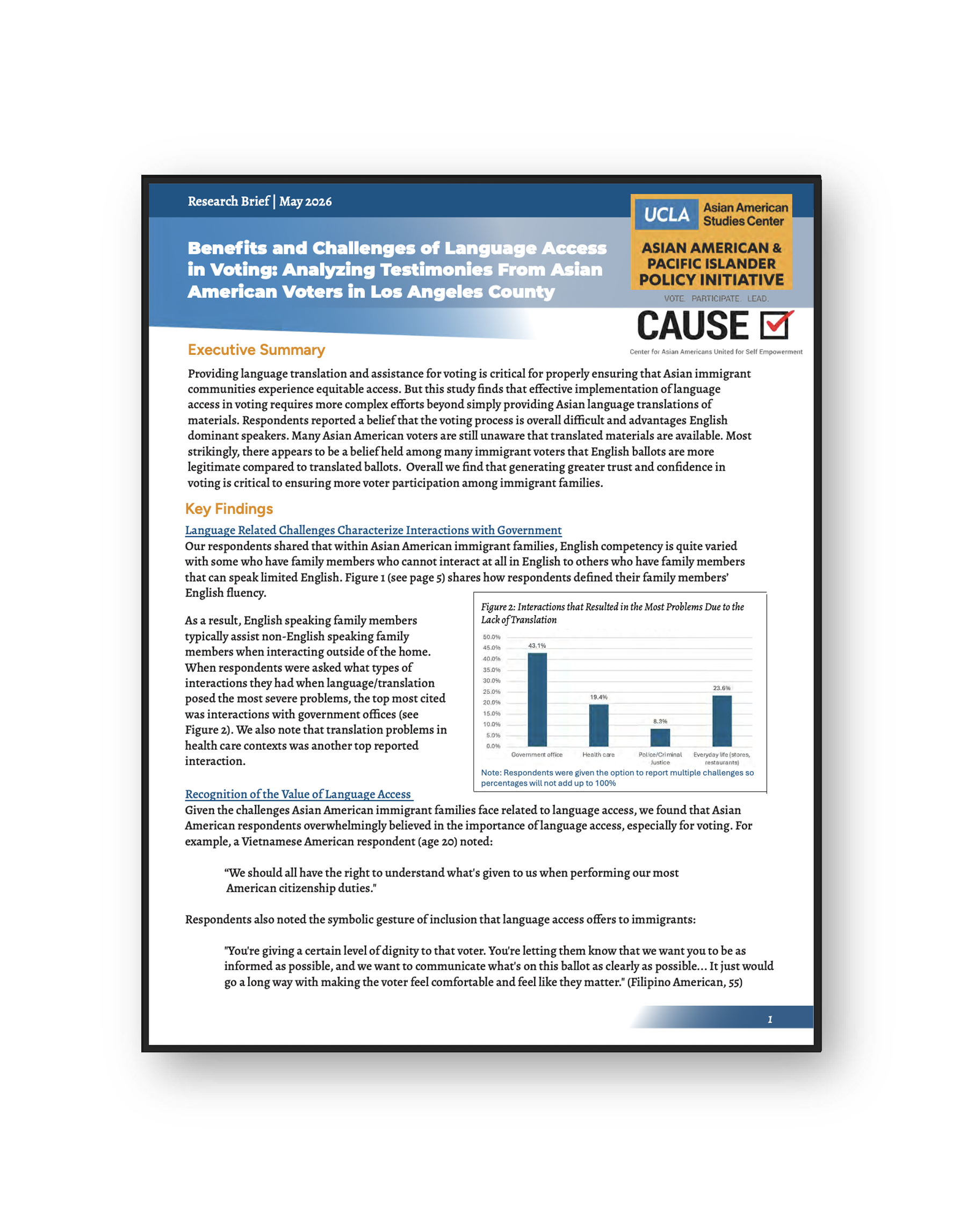 Benefits and Challenges of Language Access in Voting: Analyzing Testimonies From Asian American Voters in Los Angeles County